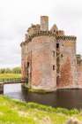Dumfries, Dumfries and Galloway, Scotland. The 13th century ruins of Caerlaverock Castle. Art Print